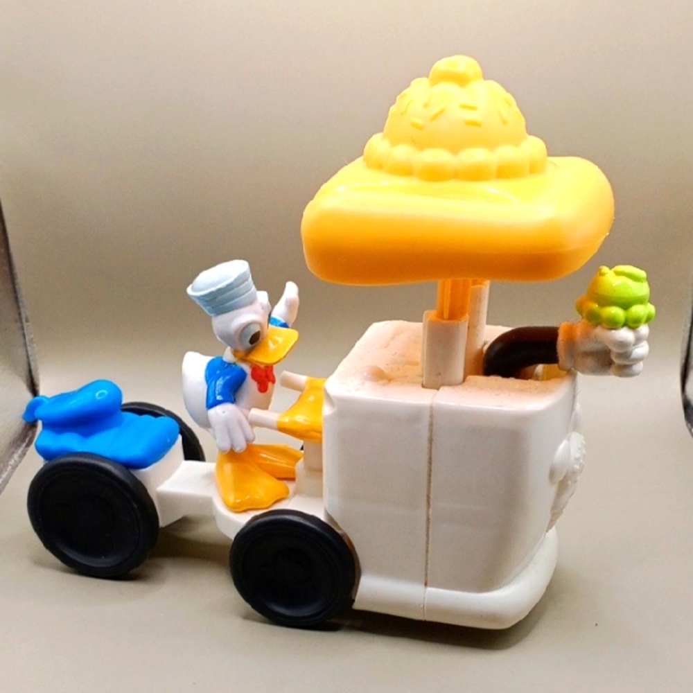 Donald Duck Ice Cream Cart Toy - Blue, Yellow, White